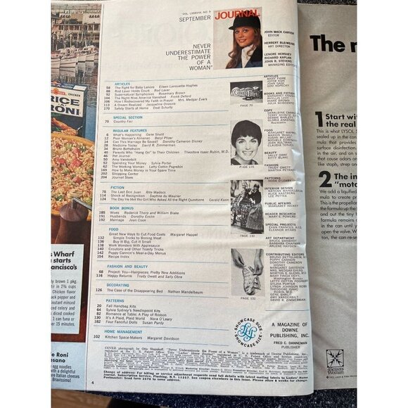 VTG Ladies' Home Journal Magazine September 1971 Jackie Onassis Kennedy Center - Picture 7 of 12